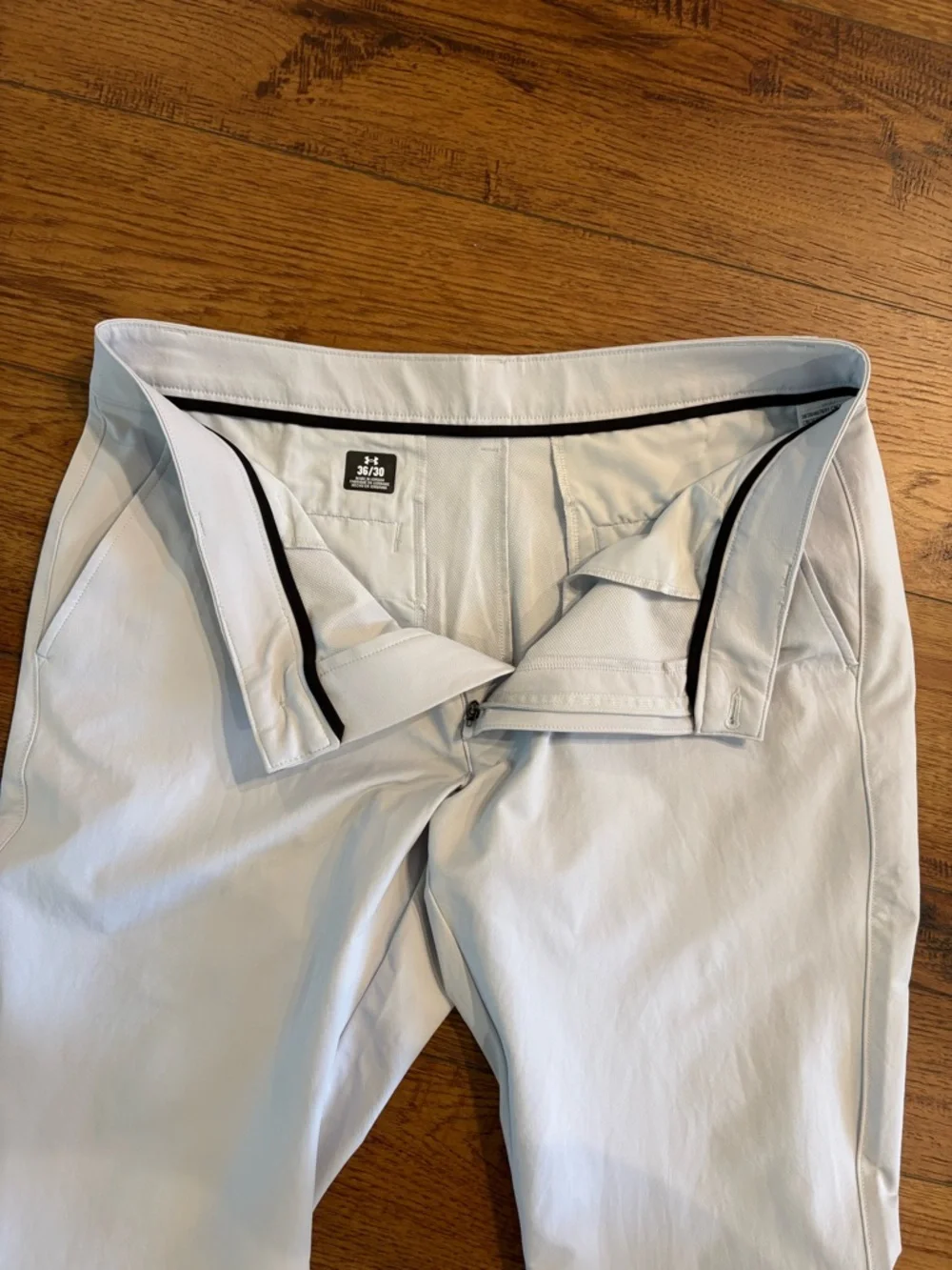 Under Armour Golf Pants Men 36x30 Light Gray Performance Stretch Lightweight